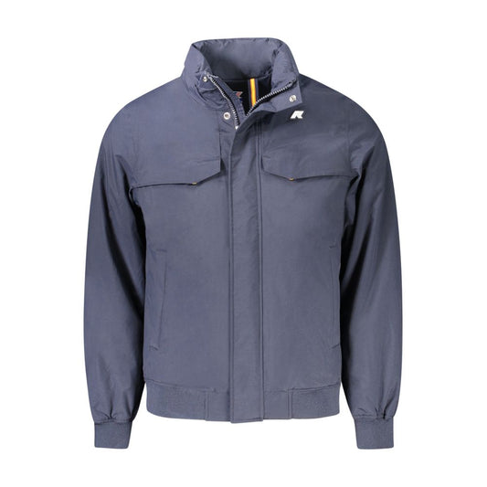 K-WAY Blaue Polyamid-Herrenjacke