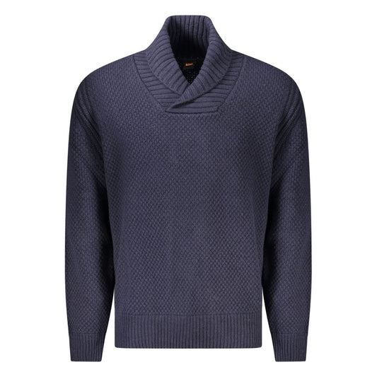 Hugo Boss Blauer Wollpullover