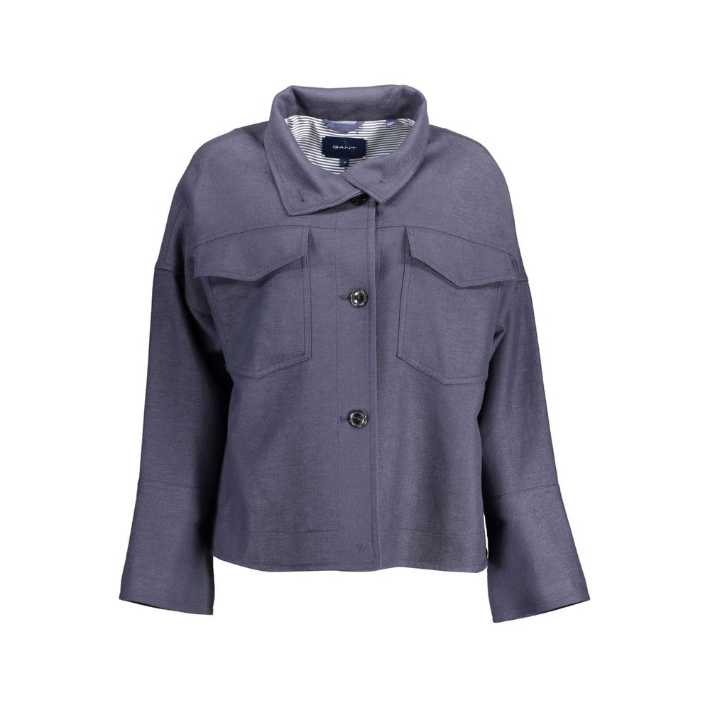 Gant Blue Cotton Jackets & Coat