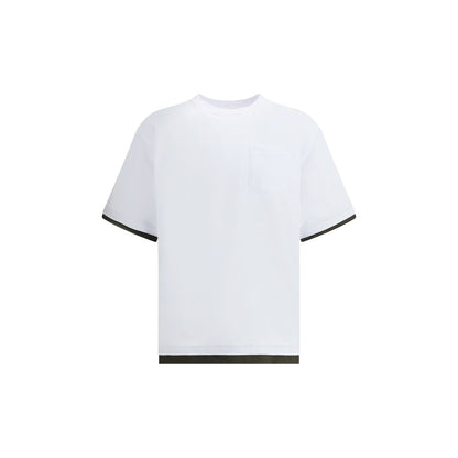 Sacai White Cotton T-Shirt