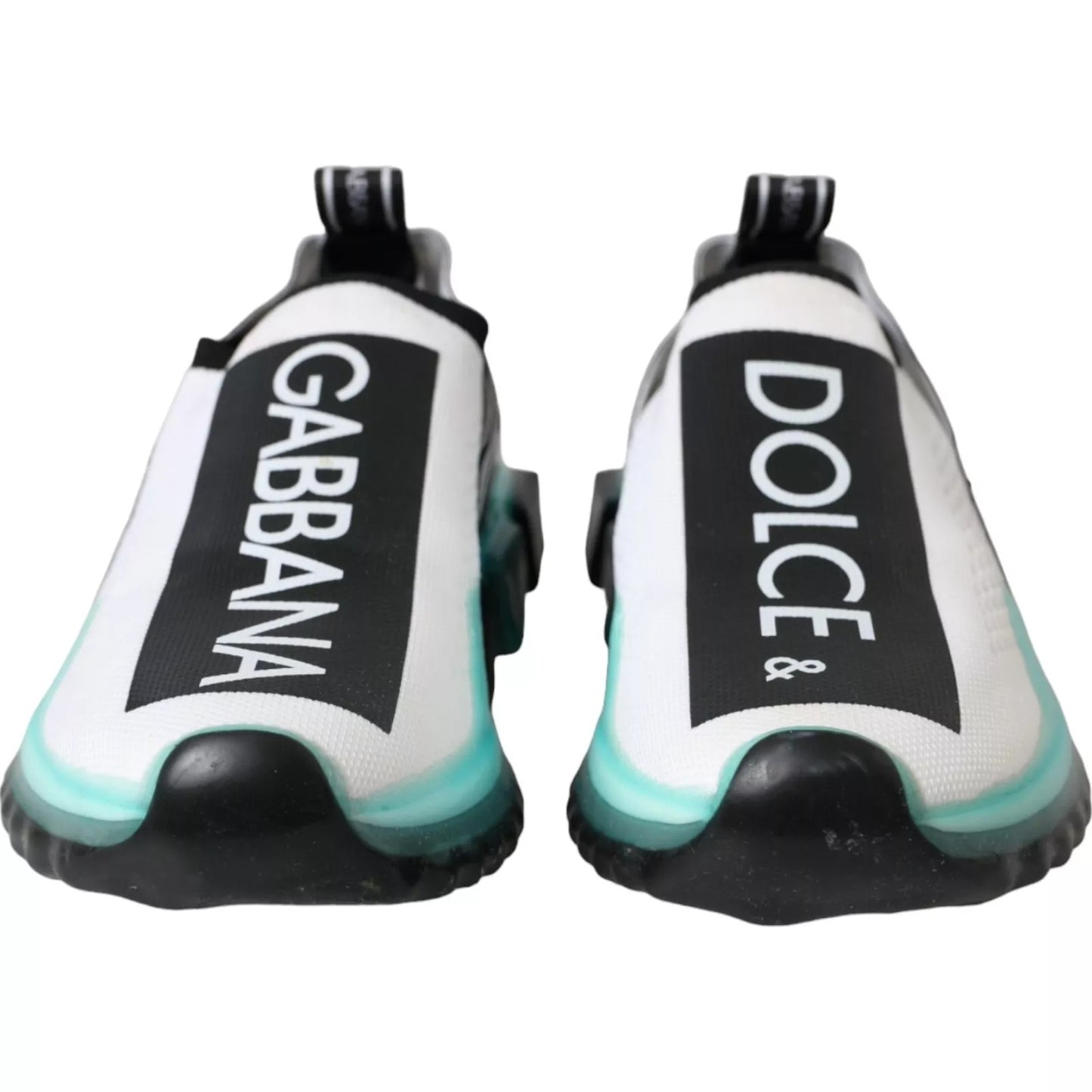 Dolce &amp; Gabbana – Slip-On-Sorrento-Sneaker in Schwarz, Weiß und Blau