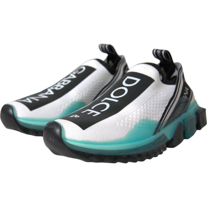 Dolce &amp; Gabbana – Slip-On-Sorrento-Sneaker in Schwarz, Weiß und Blau