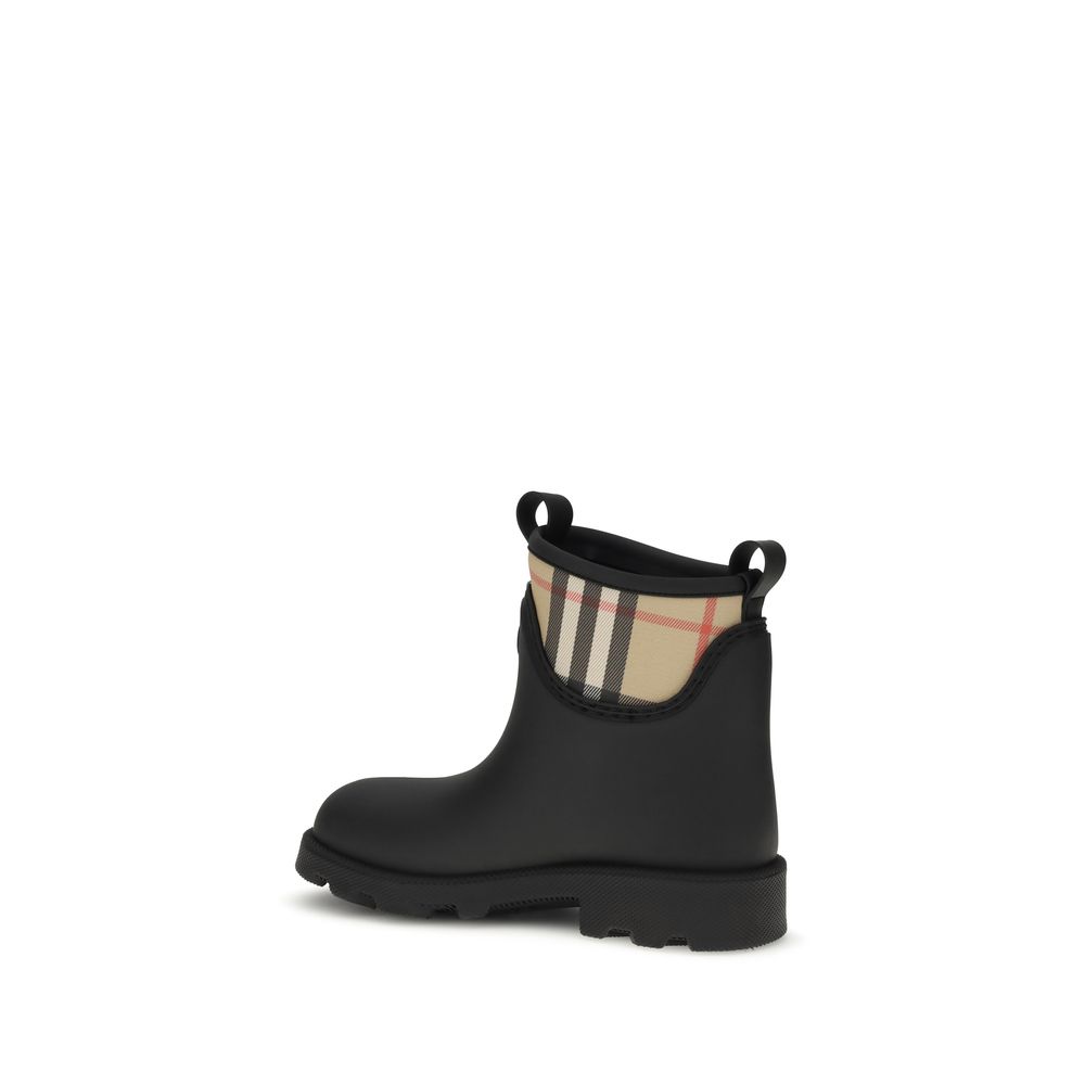 Burberry Schwarze Gummistiefeletten