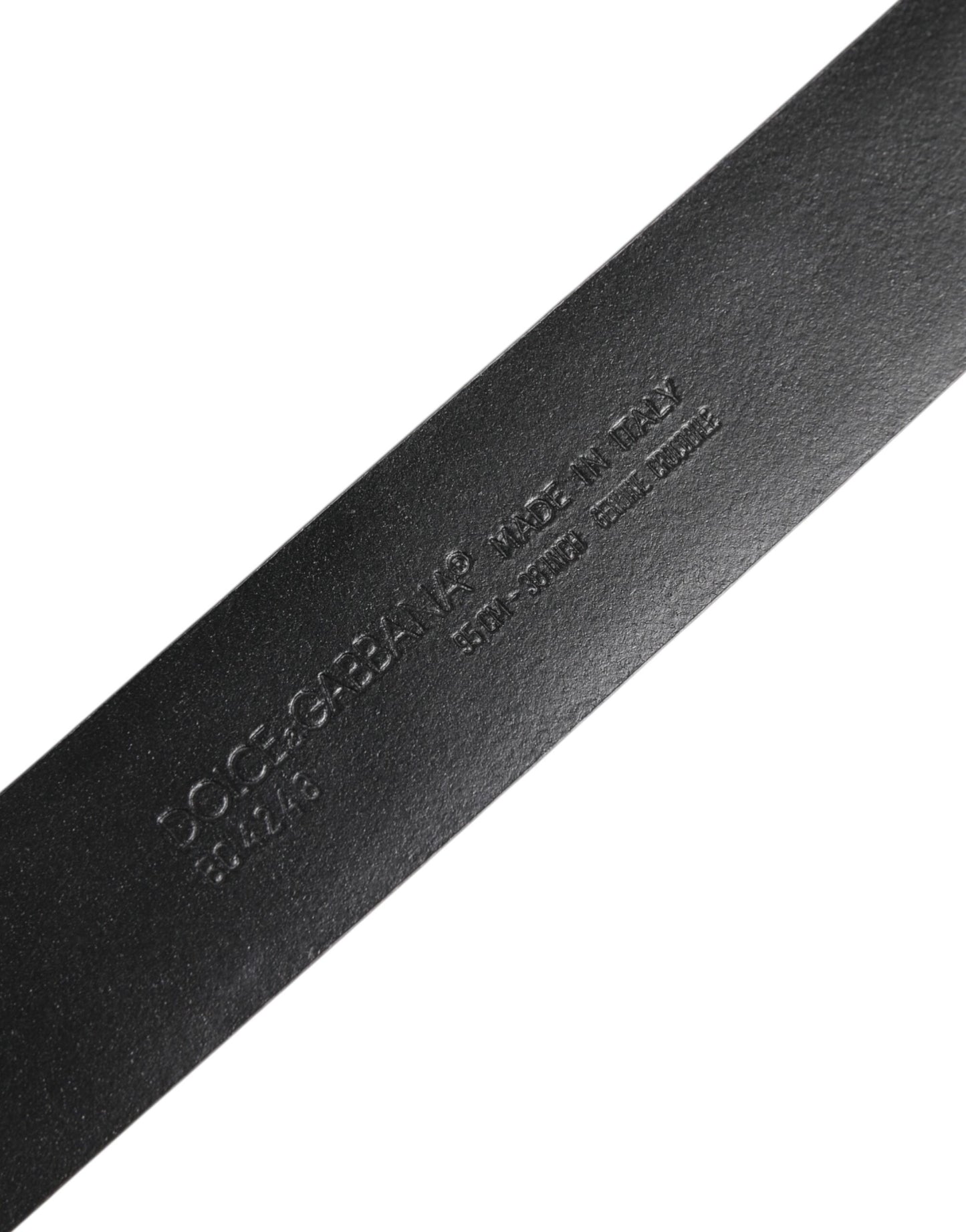 Dolce &amp; Gabbana – Schwarzer Gürtel aus exotischem Leder mit DG-Logoschnalle