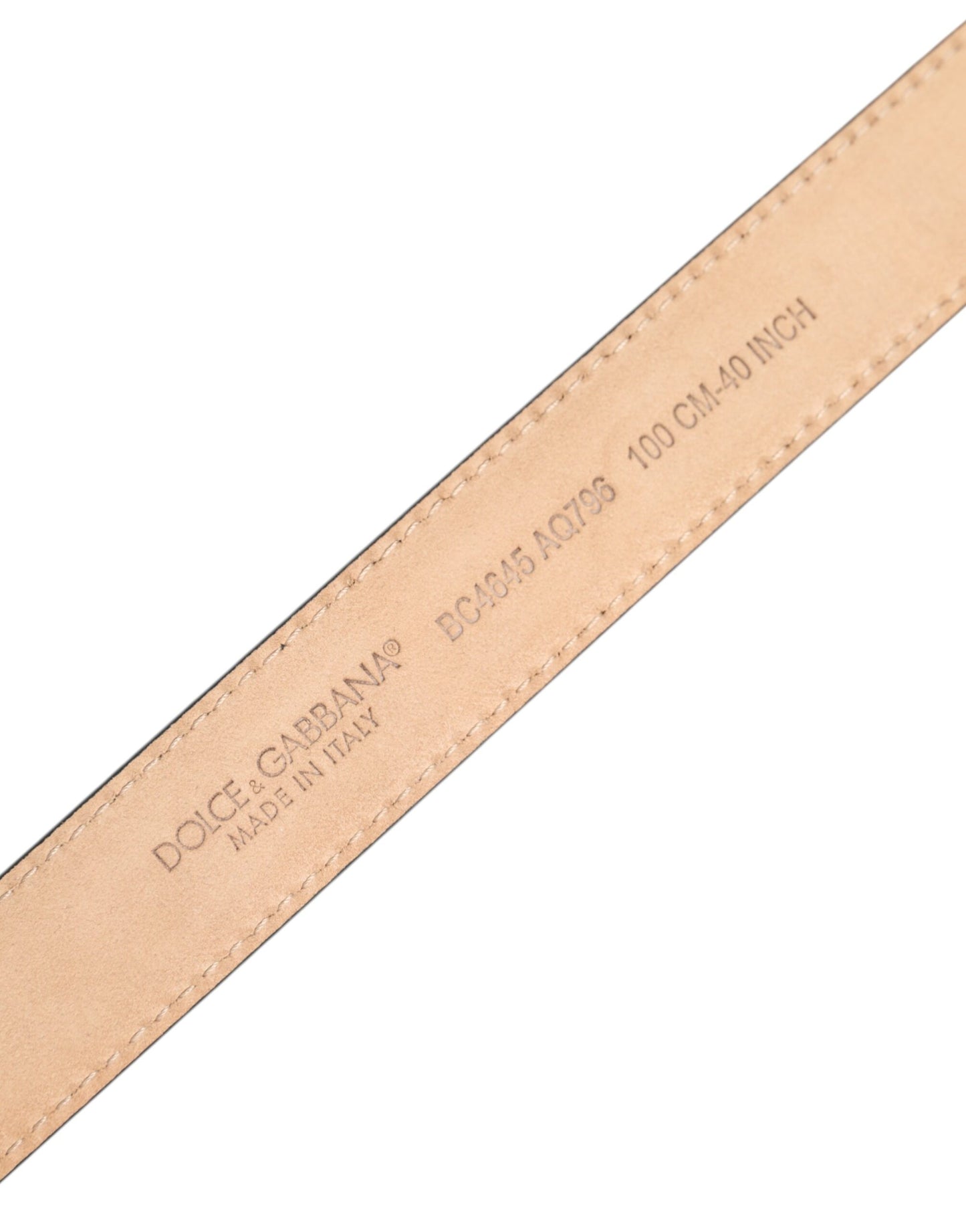 Dolce &amp; Gabbana – Silberfarbener Gürtel aus metallischem Leder mit Logoschnalle