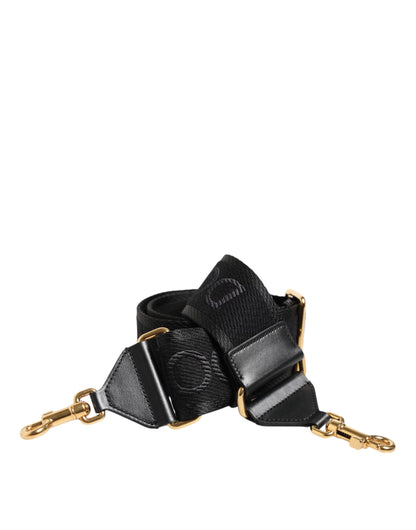Dolce & Gabbana Black Solid Viscose Bag Shoulder Strap