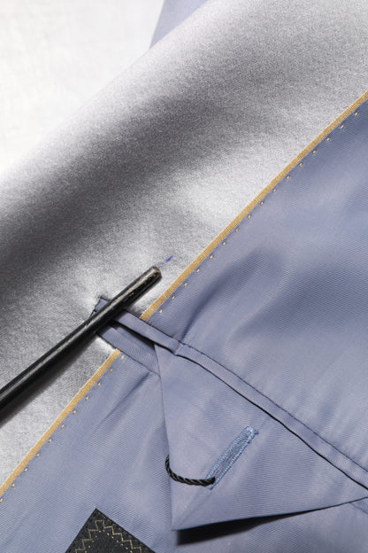 Dolce &amp; Gabbana Grauer einreihiger Anzugblazer aus Wolle für Herren