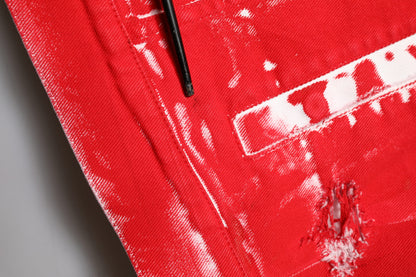 Dolce &amp; Gabbana – Rote, ärmellose Weste mit Logo-Schild