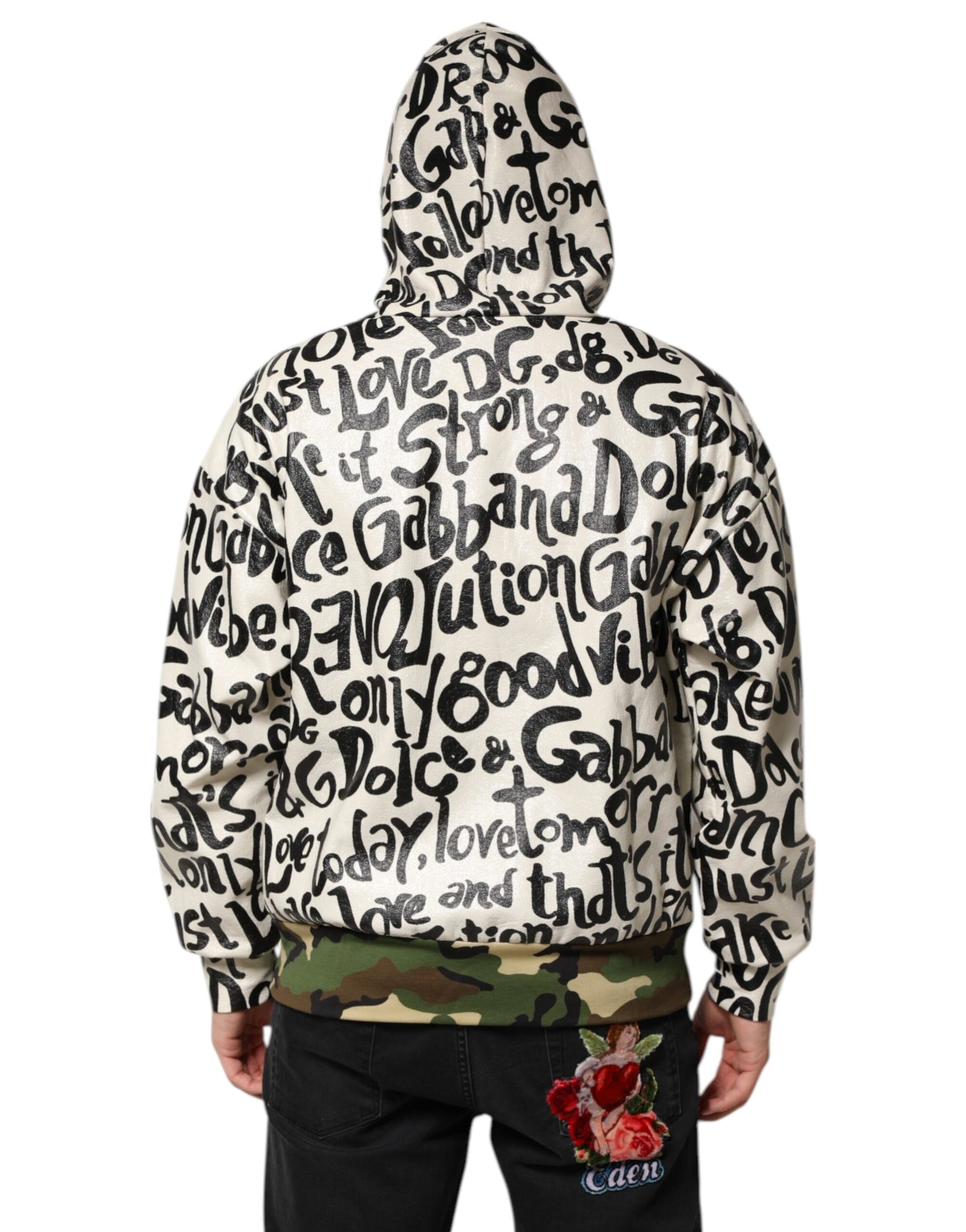 Dolce &amp; Gabbana Mehrfarbiger DGMania-Sweatshirtpullover mit Kapuze