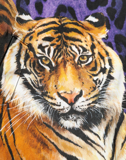 Dolce &amp; Gabbana – Mehrfarbige Bomberjacke mit Tiger-Print für Herren