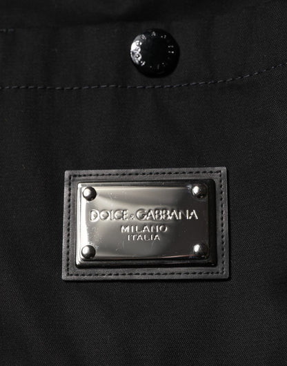 Dolce &amp; Gabbana Schwarzes Kurzarmhemd mit Knopfleiste für Herren