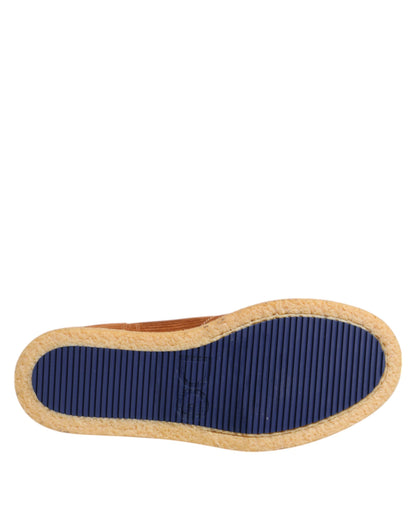 Dolce &amp; Gabbana Braun Wildleder Nubuk Leder Desert Ankle Boots Schuhe