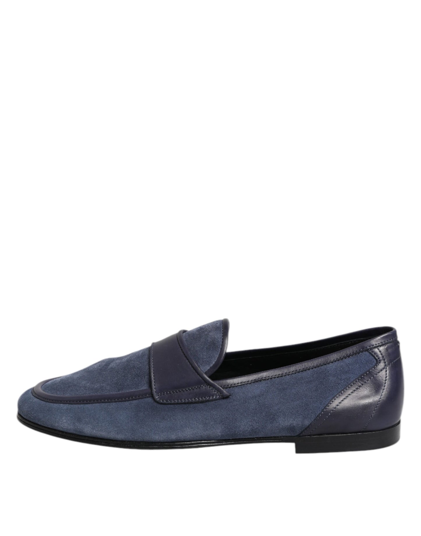 Dolce &amp; Gabbana Blaue Wildleder-Loafer-Mokassin-Schuhe