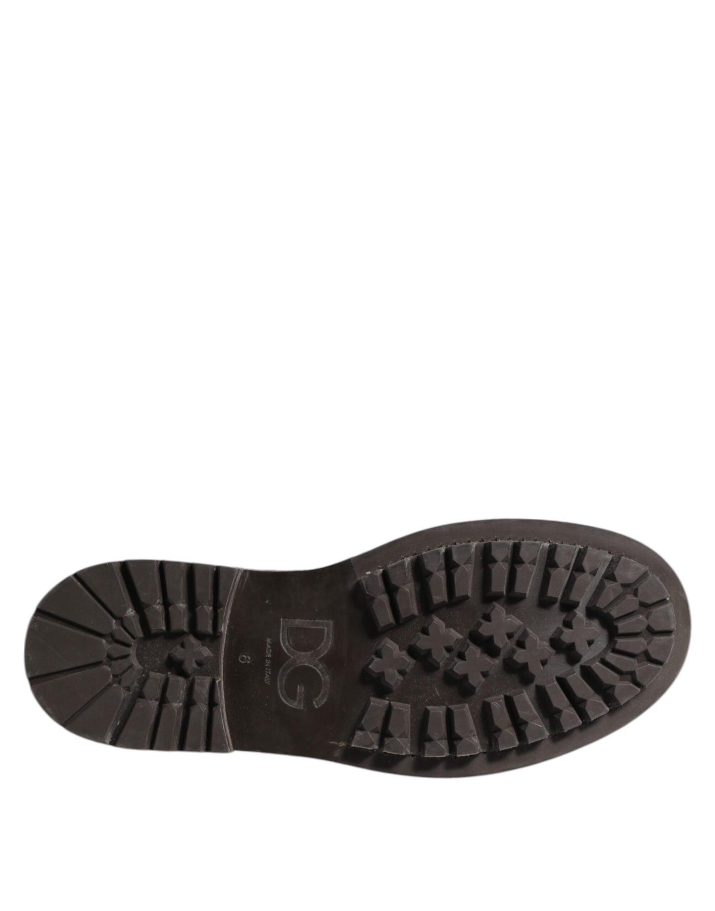 Dolce &amp; Gabbana – Brogue-Schnürschuhe aus braunem Leder im Used-Look