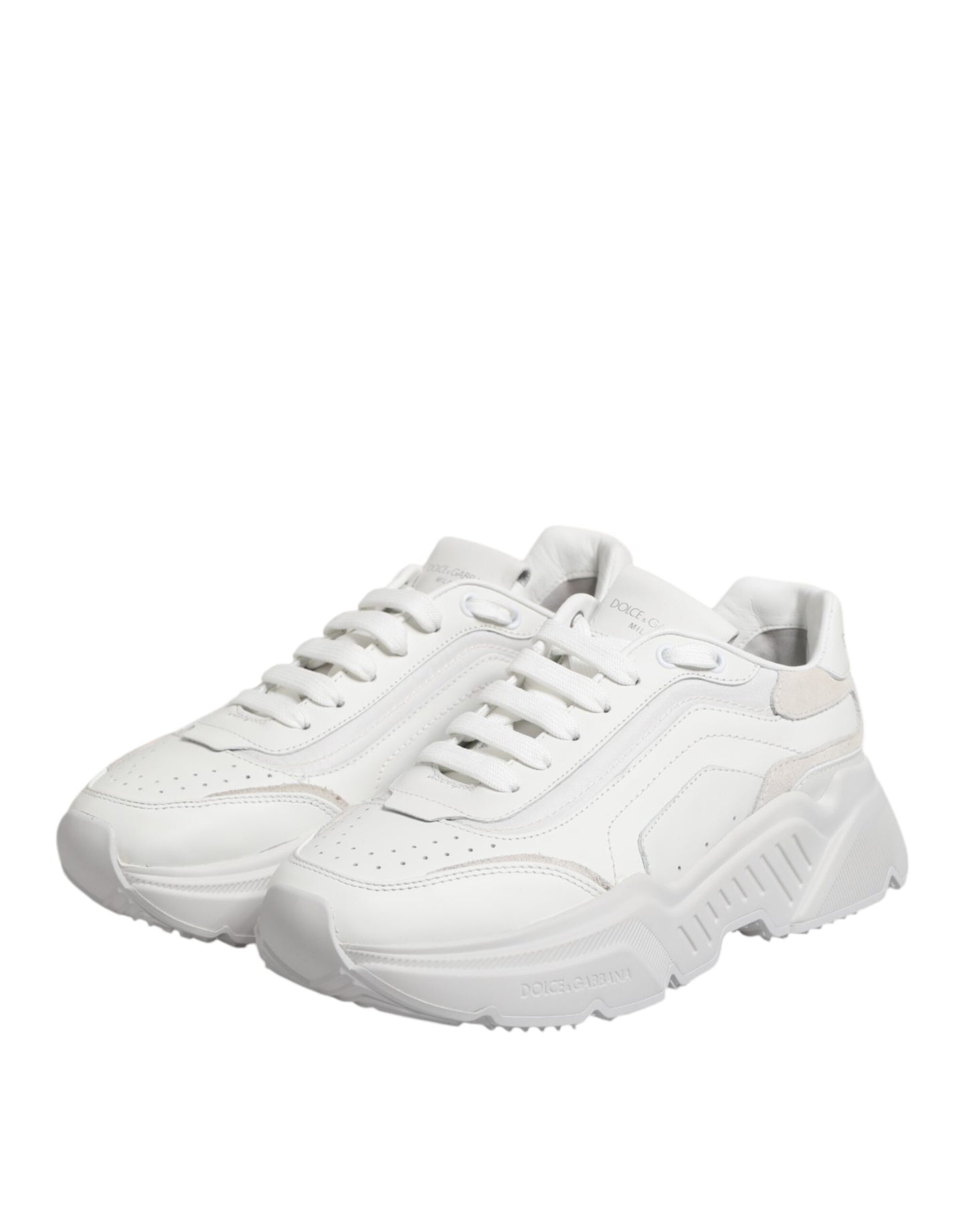 Dolce &amp; Gabbana Daymaster Low Top Sneakers aus weißem Leder