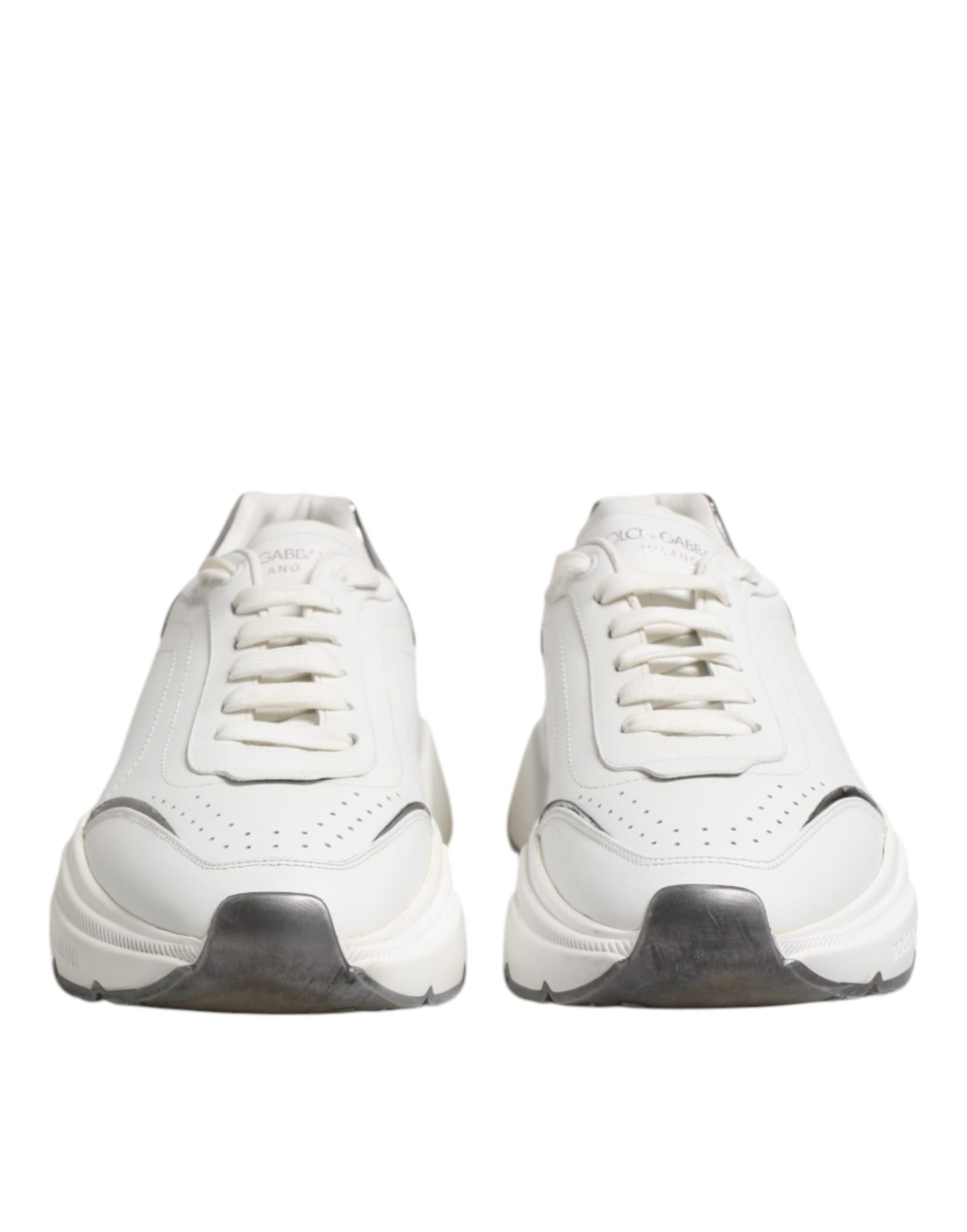 Dolce &amp; Gabbana Weiße Daymaster Leder Low Top Sneakers Schuhe