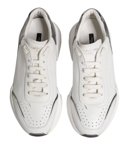 Dolce &amp; Gabbana Weiße Daymaster Leder Low Top Sneakers Schuhe