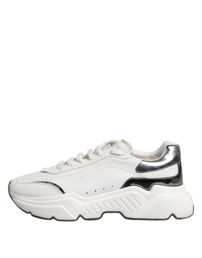 Dolce &amp; Gabbana Weiße Daymaster Leder Low Top Sneakers Schuhe