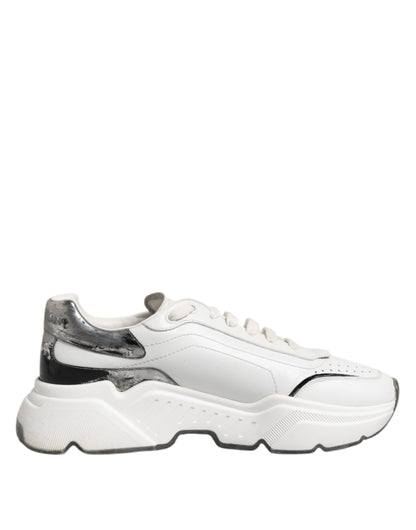 Dolce &amp; Gabbana Weiße Daymaster Leder Low Top Sneakers Schuhe