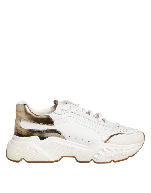Dolce &amp; Gabbana Weiße Daymaster Leder Low Top Sneakers Schuhe