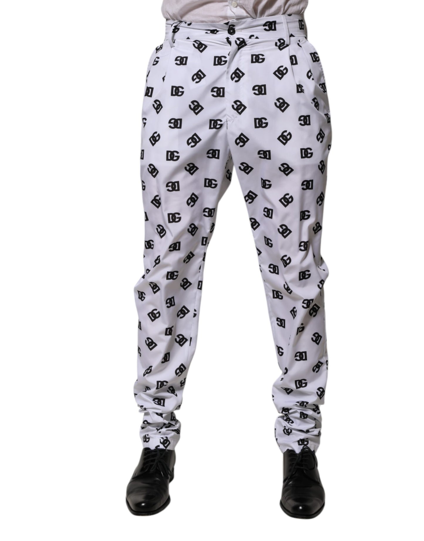 Dolce &amp; Gabbana – Enge Jeanshose aus Baumwolle mit Logo in Weiß