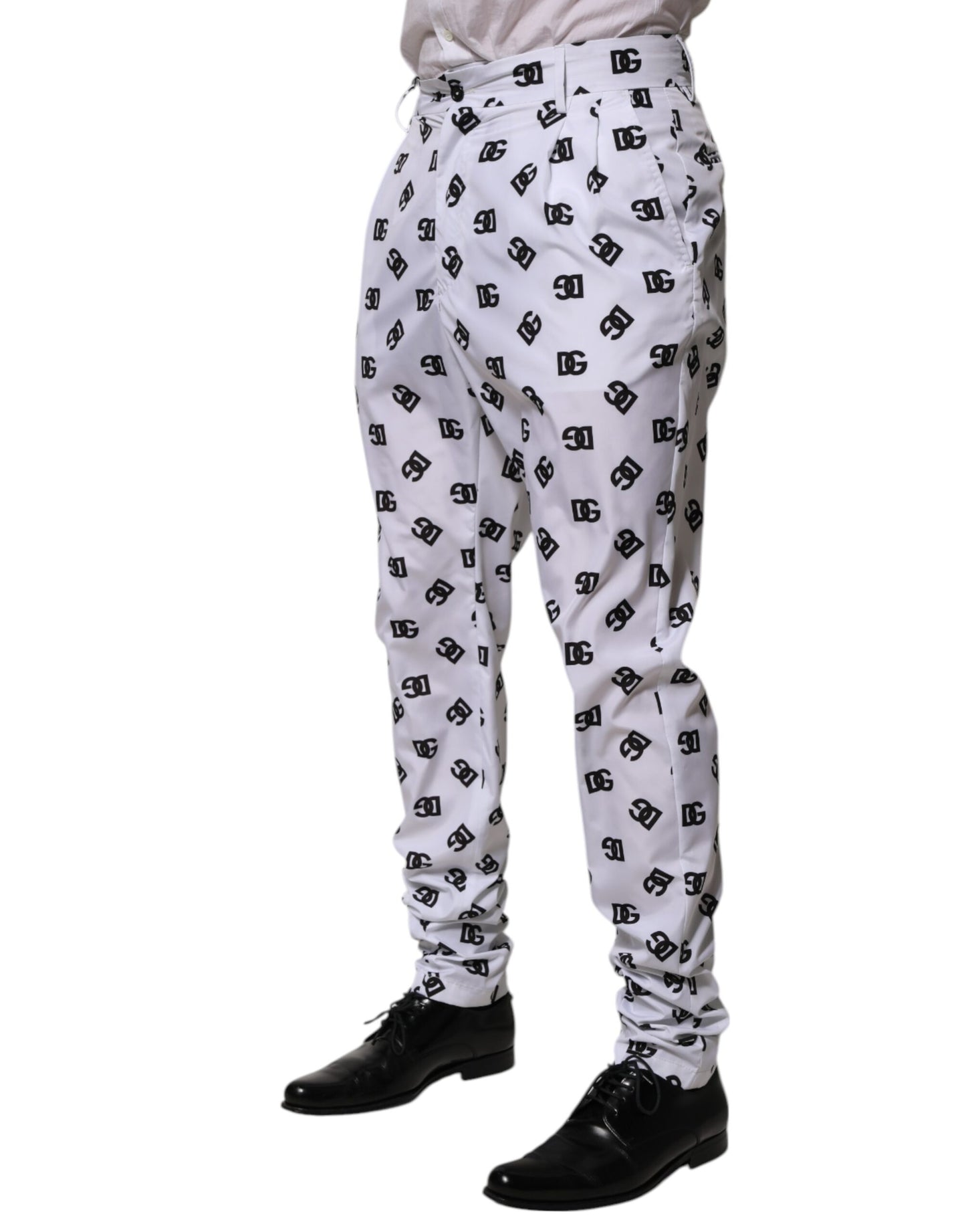 Dolce &amp; Gabbana – Enge Jeanshose aus Baumwolle mit Logo in Weiß