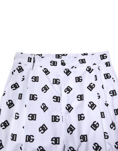 Dolce &amp; Gabbana – Enge Jeanshose aus Baumwolle mit Logo in Weiß