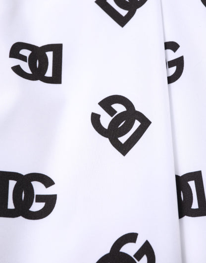 Dolce &amp; Gabbana – Enge Jeanshose aus Baumwolle mit Logo in Weiß