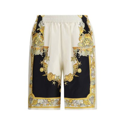 Versace Mehrfarbige Seidenbermudas