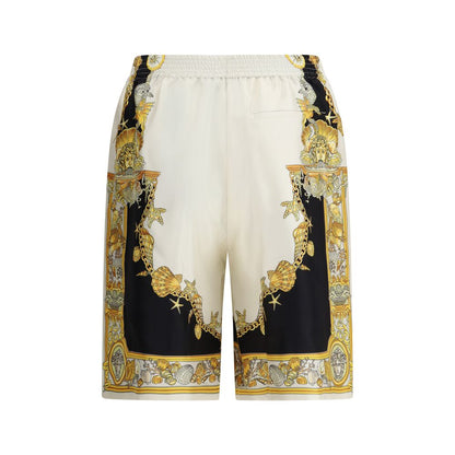Versace Mehrfarbige Seidenbermudas