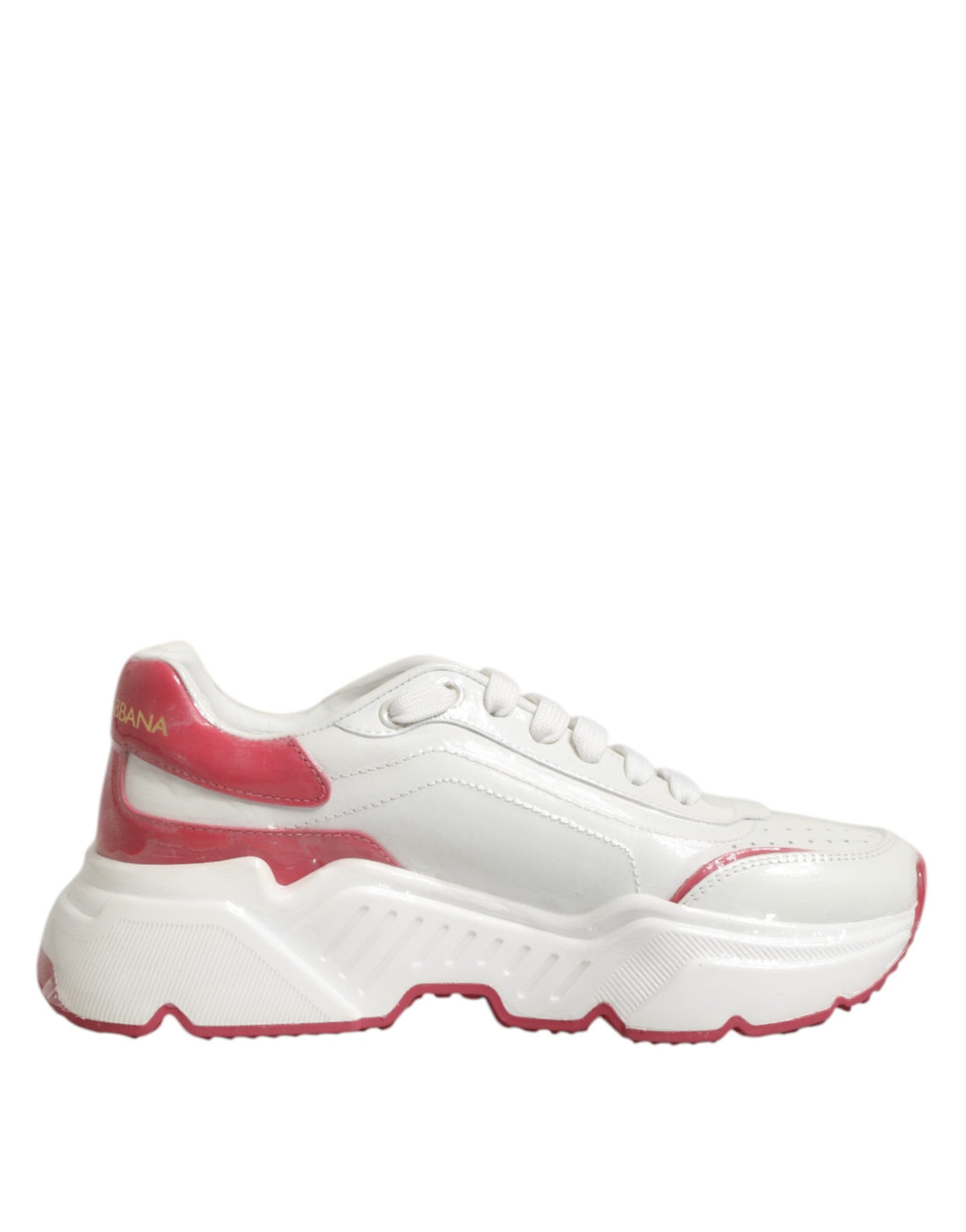 Dolce &amp; Gabbana Weiß Rosa Daymaster Low Top Sneakers Schuhe