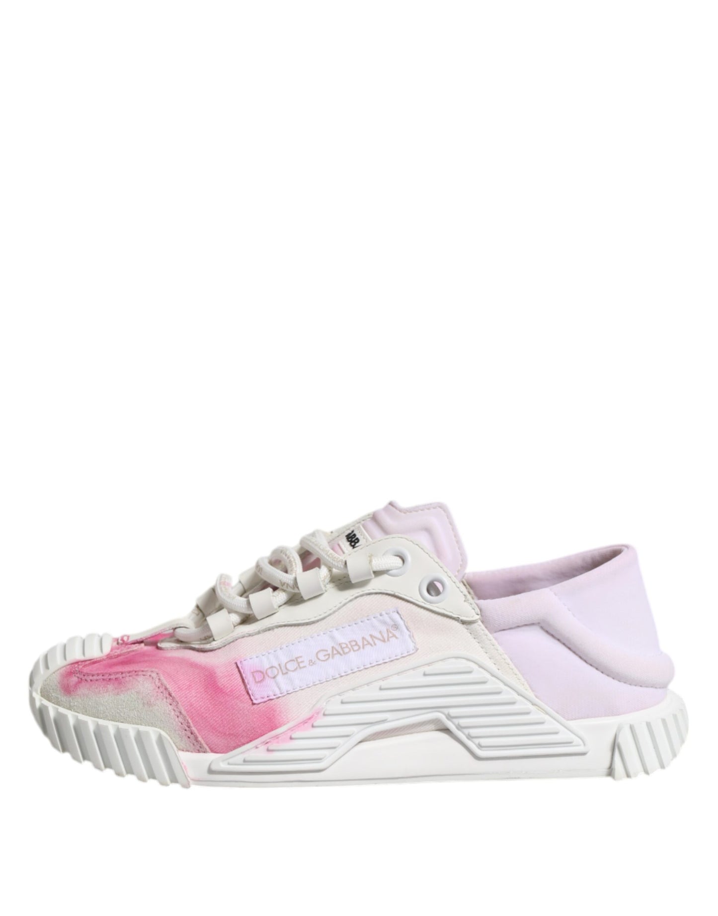 Dolce &amp; Gabbana – Weiße NS1-Schnür-Sneaker mit niedrigem Schaft