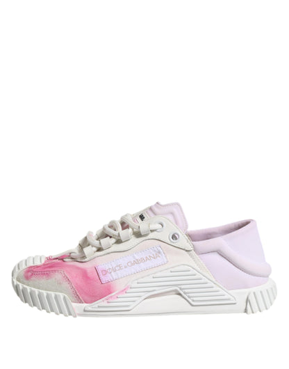 Dolce &amp; Gabbana – Weiße NS1-Schnür-Sneaker mit niedrigem Schaft