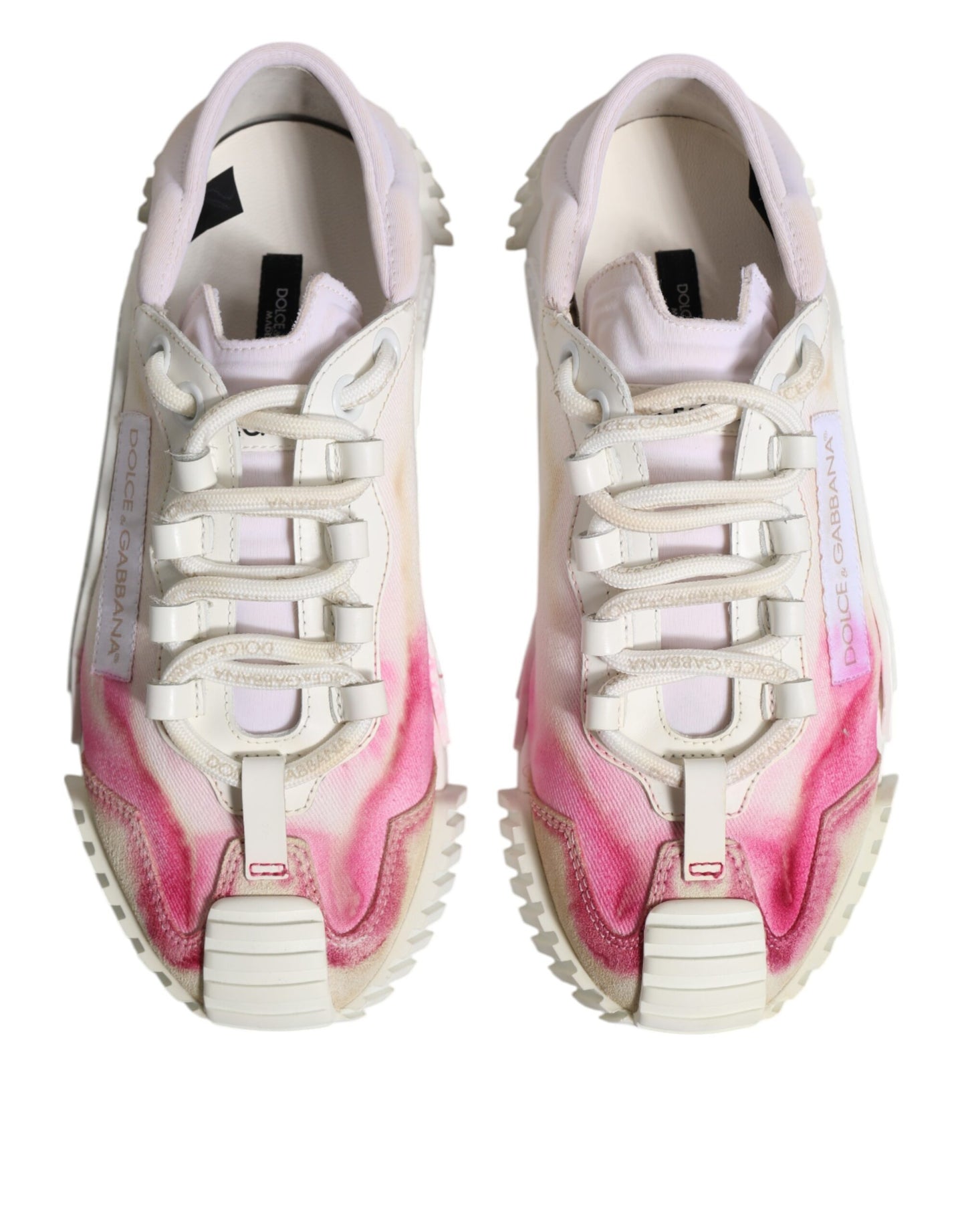 Dolce &amp; Gabbana – Weiße NS1-Schnür-Sneaker mit niedrigem Schaft