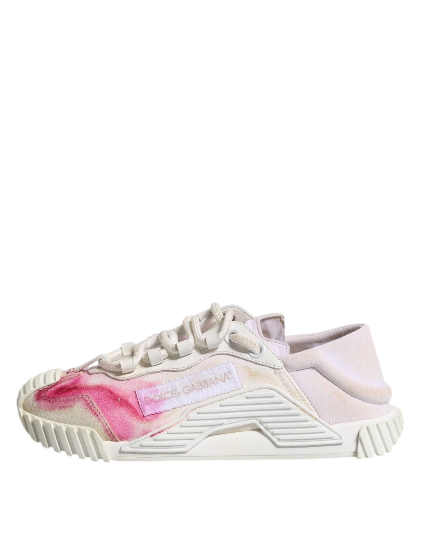 Dolce &amp; Gabbana – Weiße NS1-Schnür-Sneaker mit niedrigem Schaft