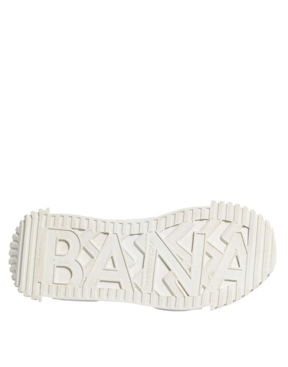 Dolce &amp; Gabbana – Weiße NS1-Schnür-Sneaker mit niedrigem Schaft