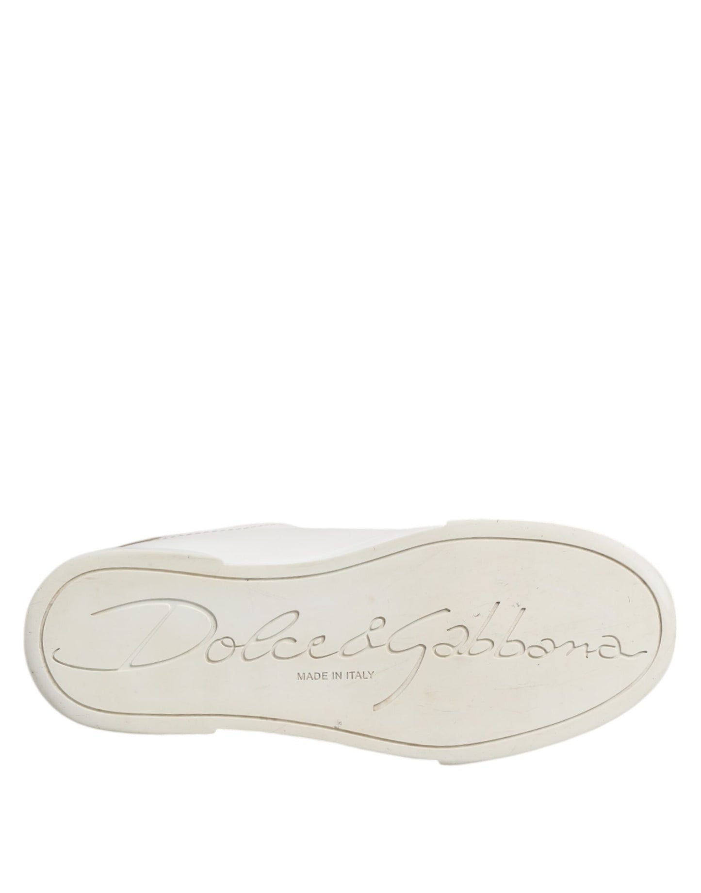 Dolce &amp; Gabbana Weiße Leder Low Top Damen Sneakers Schuhe