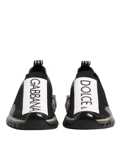 Dolce &amp; Gabbana – Sorrento – Niedrige Slipper-Sneaker in Schwarz