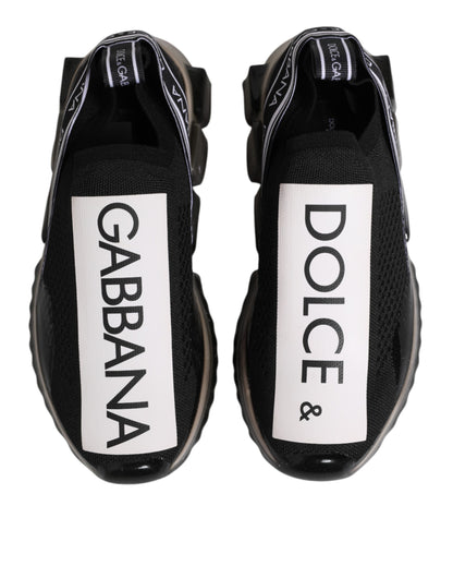 Dolce &amp; Gabbana – Sorrento – Niedrige Slipper-Sneaker in Schwarz