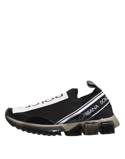 Dolce &amp; Gabbana – Sorrento – Niedrige Slipper-Sneaker in Schwarz