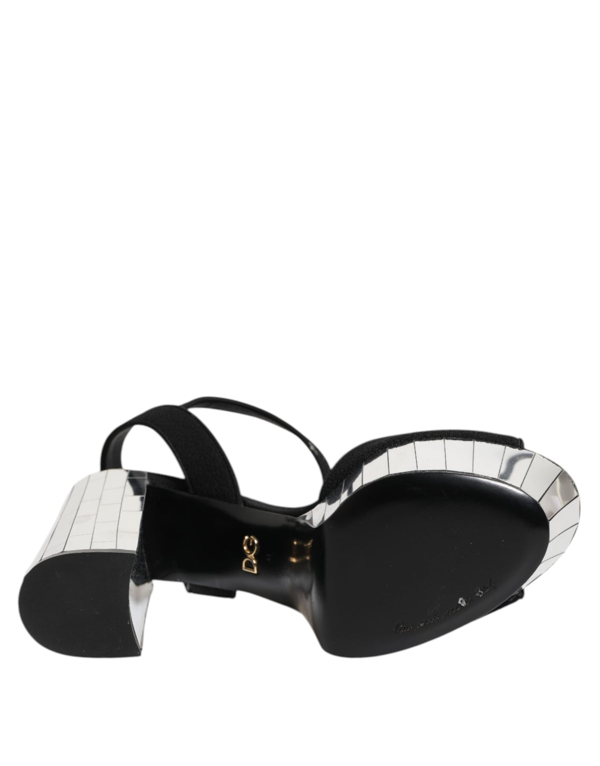 Dolce &amp; Gabbana – Keira – Sandalen mit Knöchelriemen und schwarzem Kristall