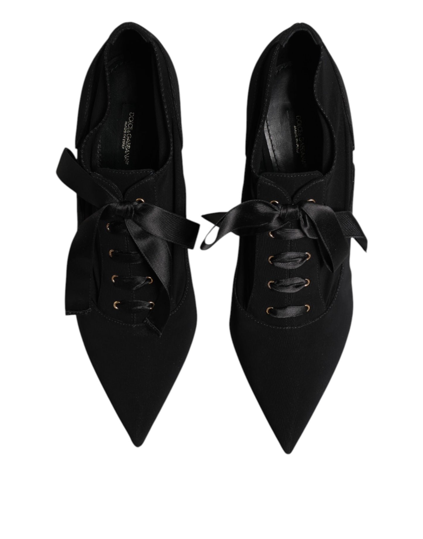 Dolce &amp; Gabbana – Schwarze Pumps mit Schnürung und Stilettoabsatz