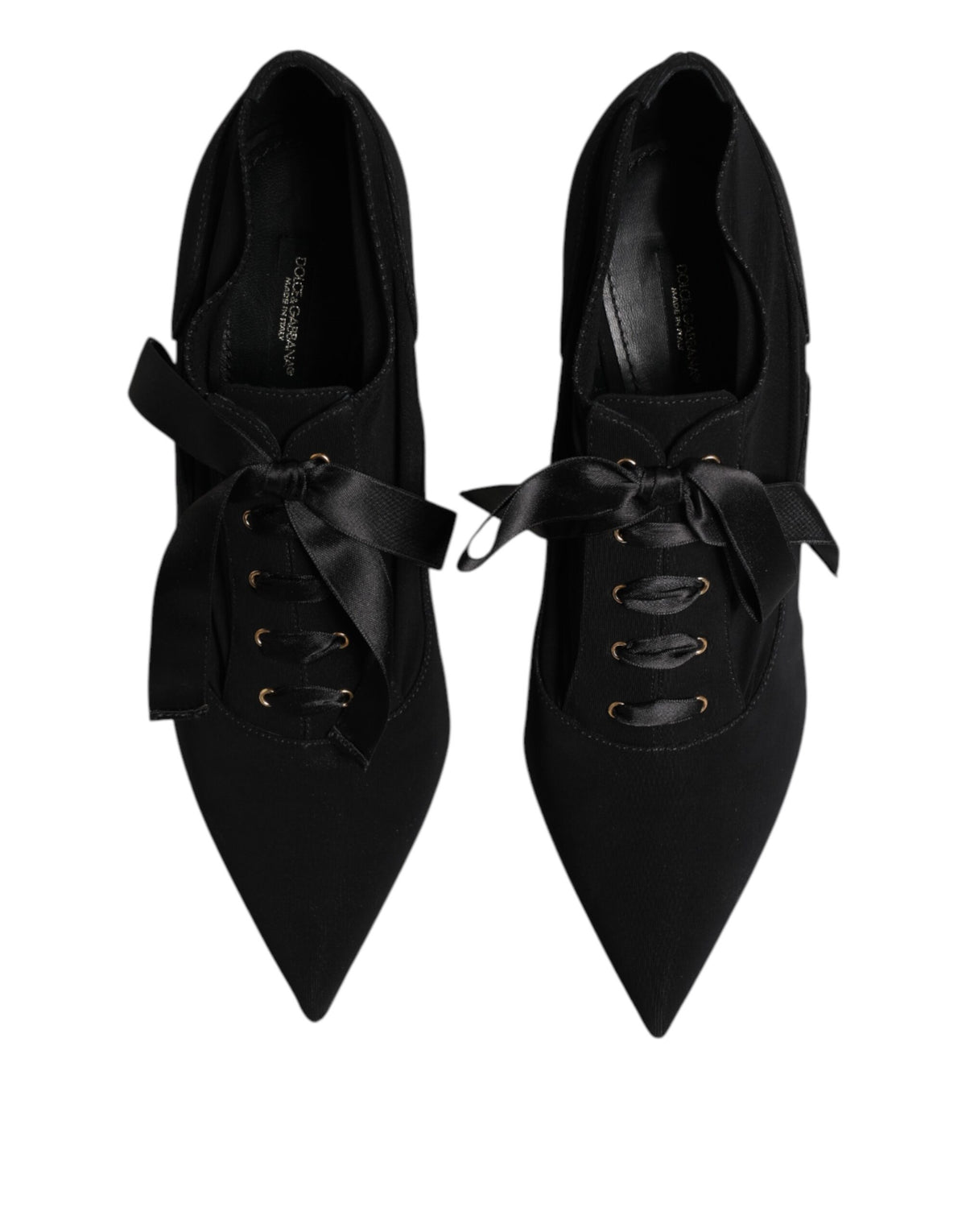 Dolce &amp; Gabbana – Schwarze Pumps mit Schnürung und Stilettoabsatz