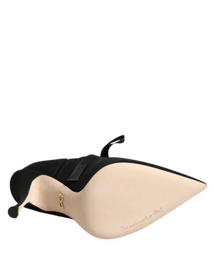 Dolce &amp; Gabbana – Schwarze Pumps mit Schnürung und Stilettoabsatz