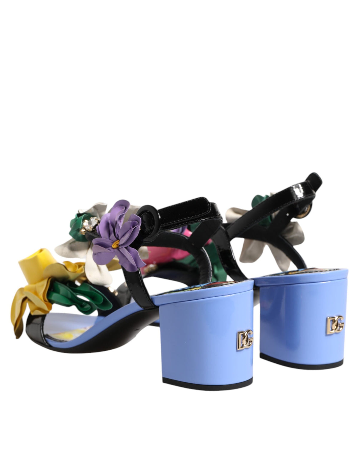 Dolce &amp; Gabbana Mehrfarbige Blumenkristall-Keira-Sandalen