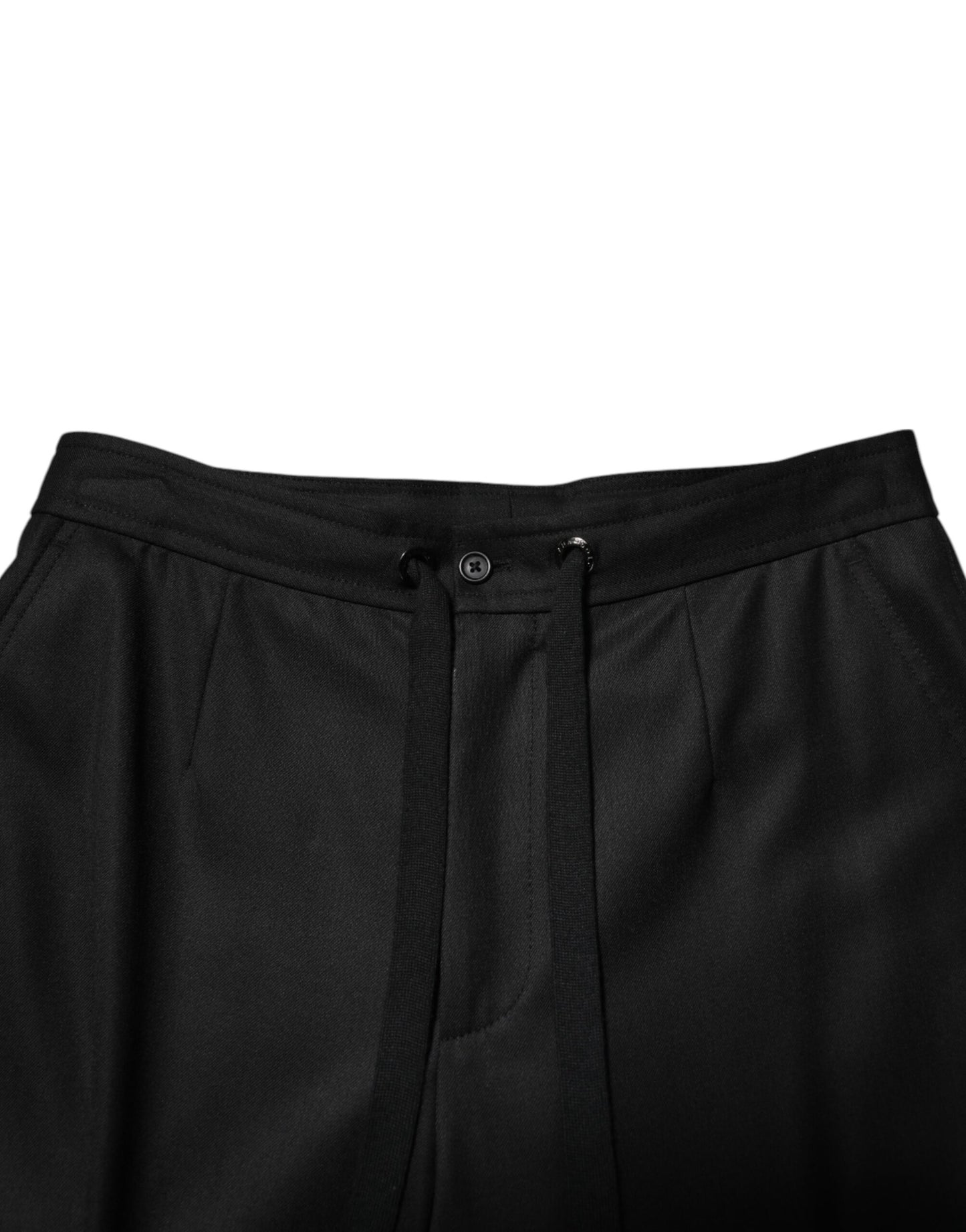 Dolce &amp; Gabbana – Einfarbige schwarze Cargo-Jogginghose für Herren