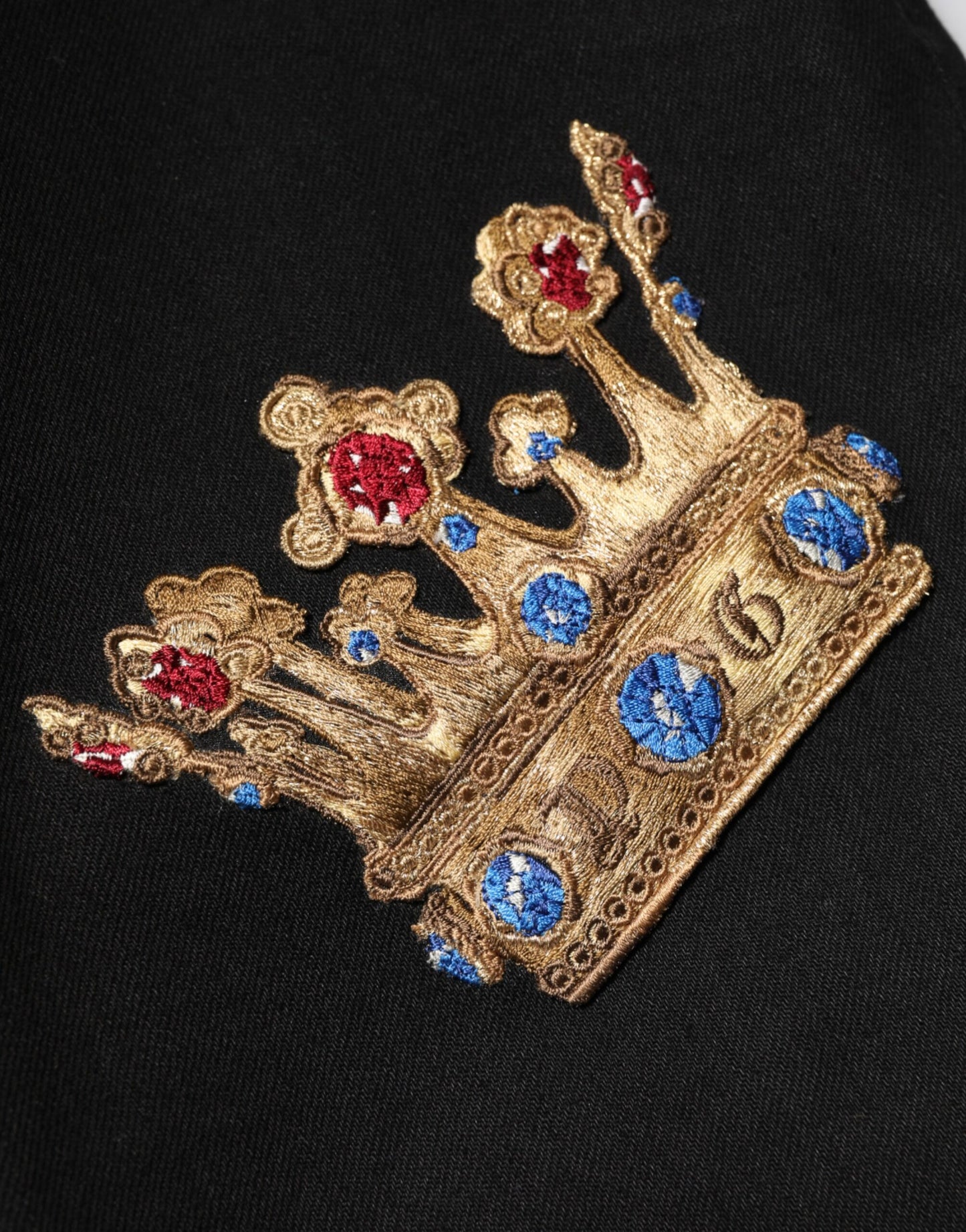 Dolce &amp; Gabbana Schwarze Barock Royal Herren Anzughose