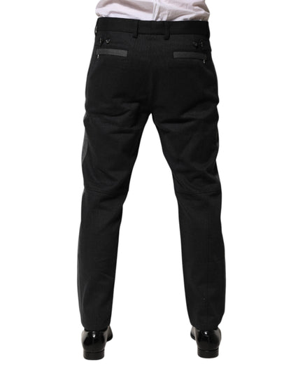 Dolce &amp; Gabbana – Schwarze, graue Baumwollhose für formelle Anlässe