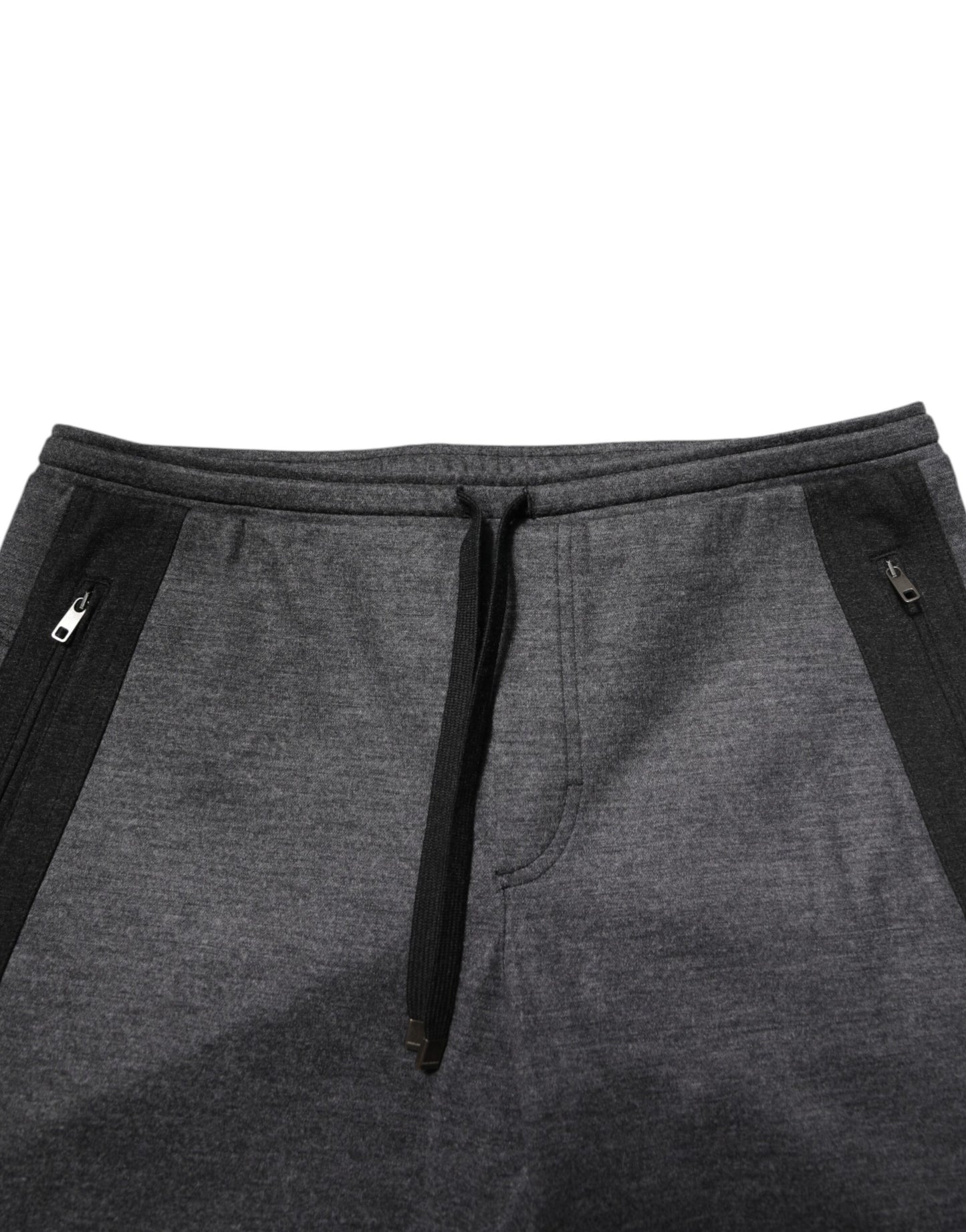 Dolce &amp; Gabbana Grau-Schwarze Jogginghose aus Wollmischung