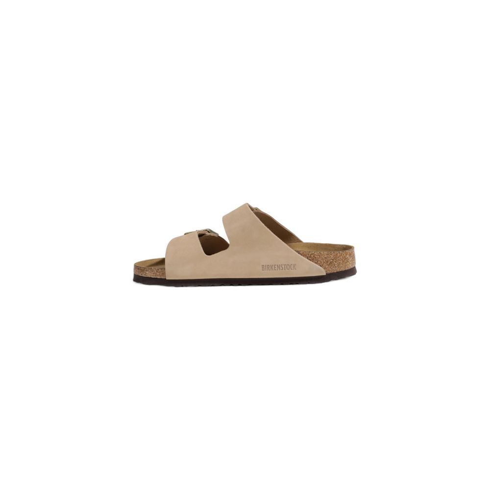 Birkenstock – Beige Nubukleder-Sandalen